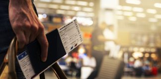 Airplane boarding pass