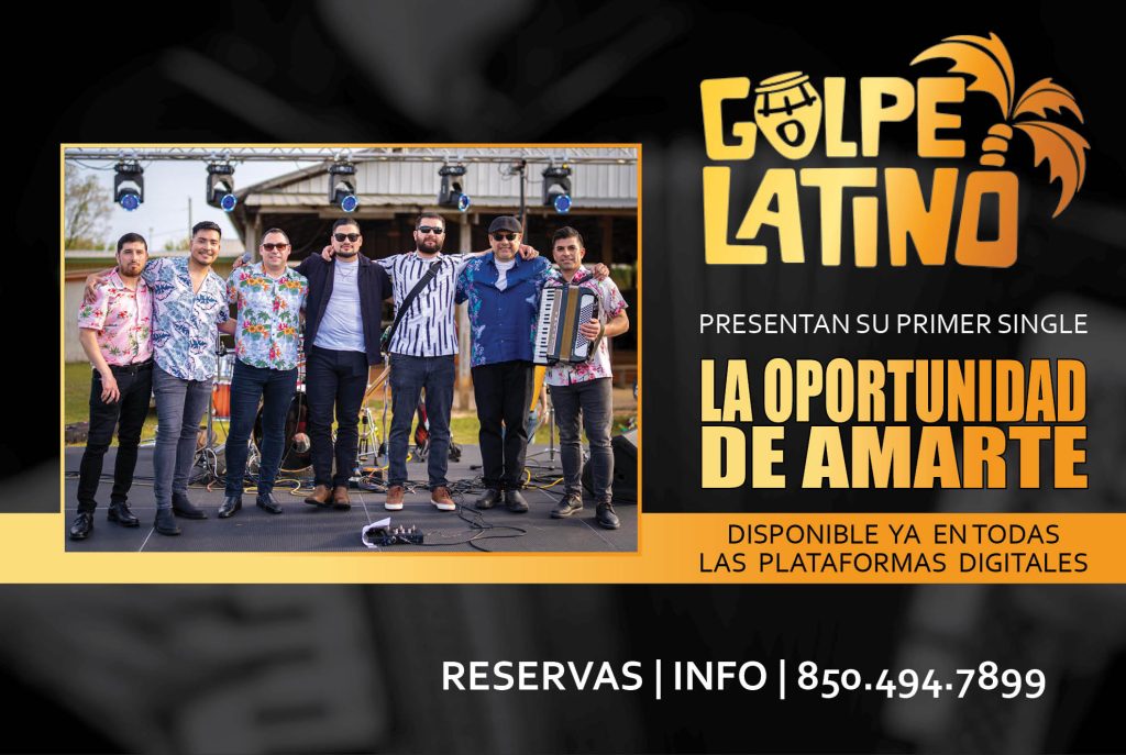 Promo graphic for La Oportunidad de amarte by Golpe Latino