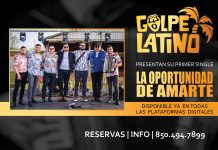 Promo graphic for La Oportunidad de amarte by Golpe Latino