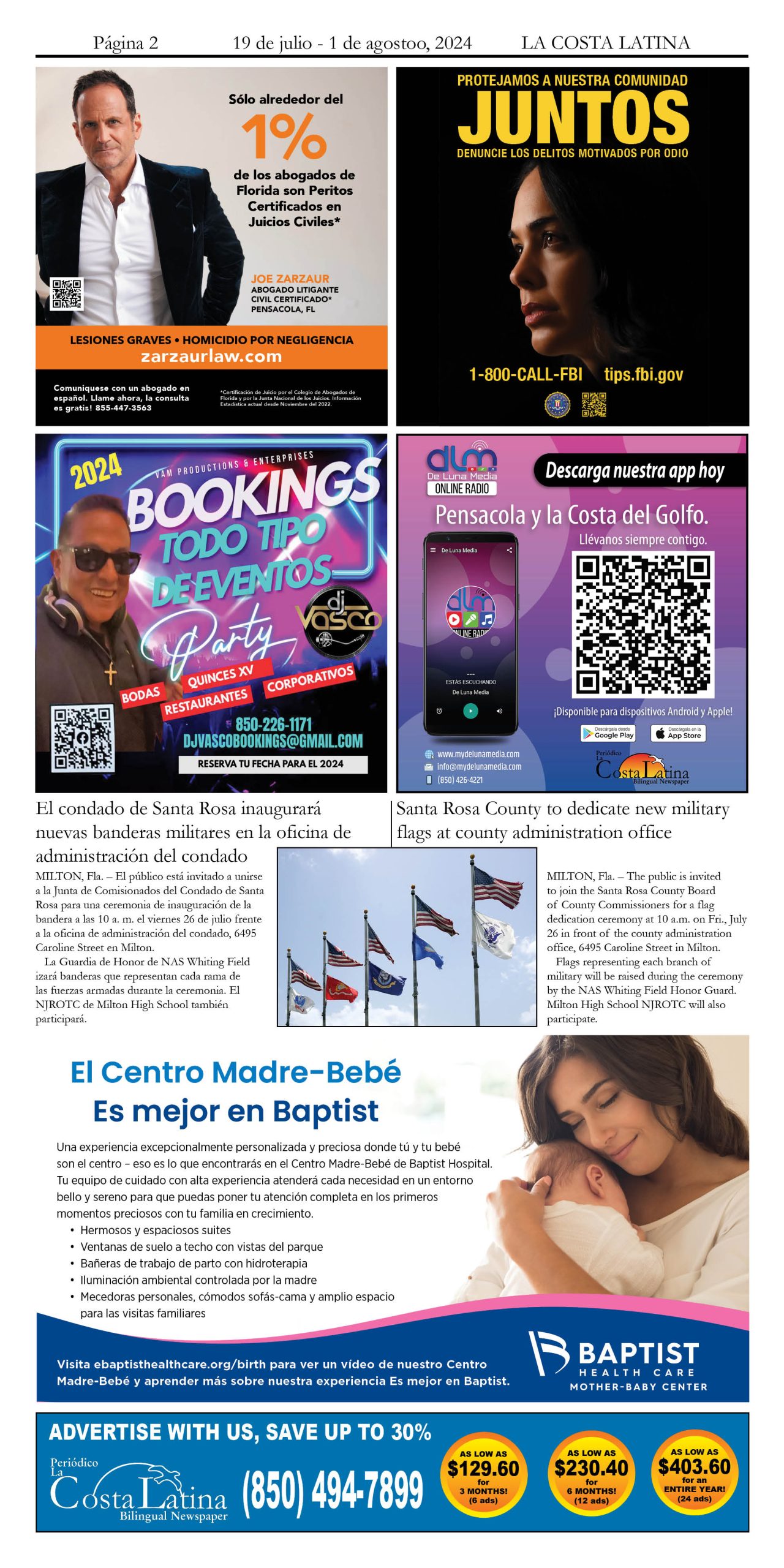 La Costa Latina July 19 - August 1, 2024 Page 2