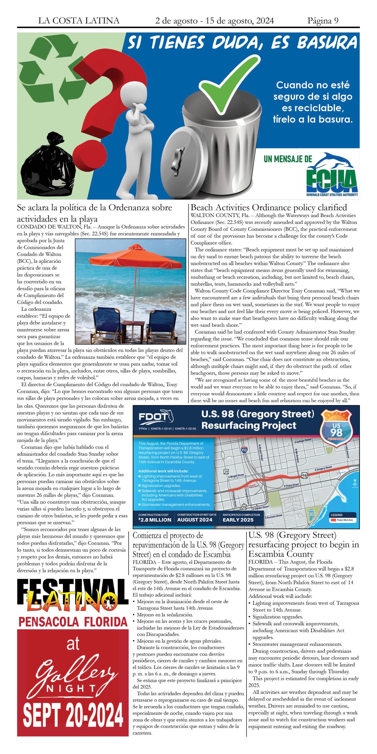 La Costa Latina August 1 - August 15, 2024 Page 9