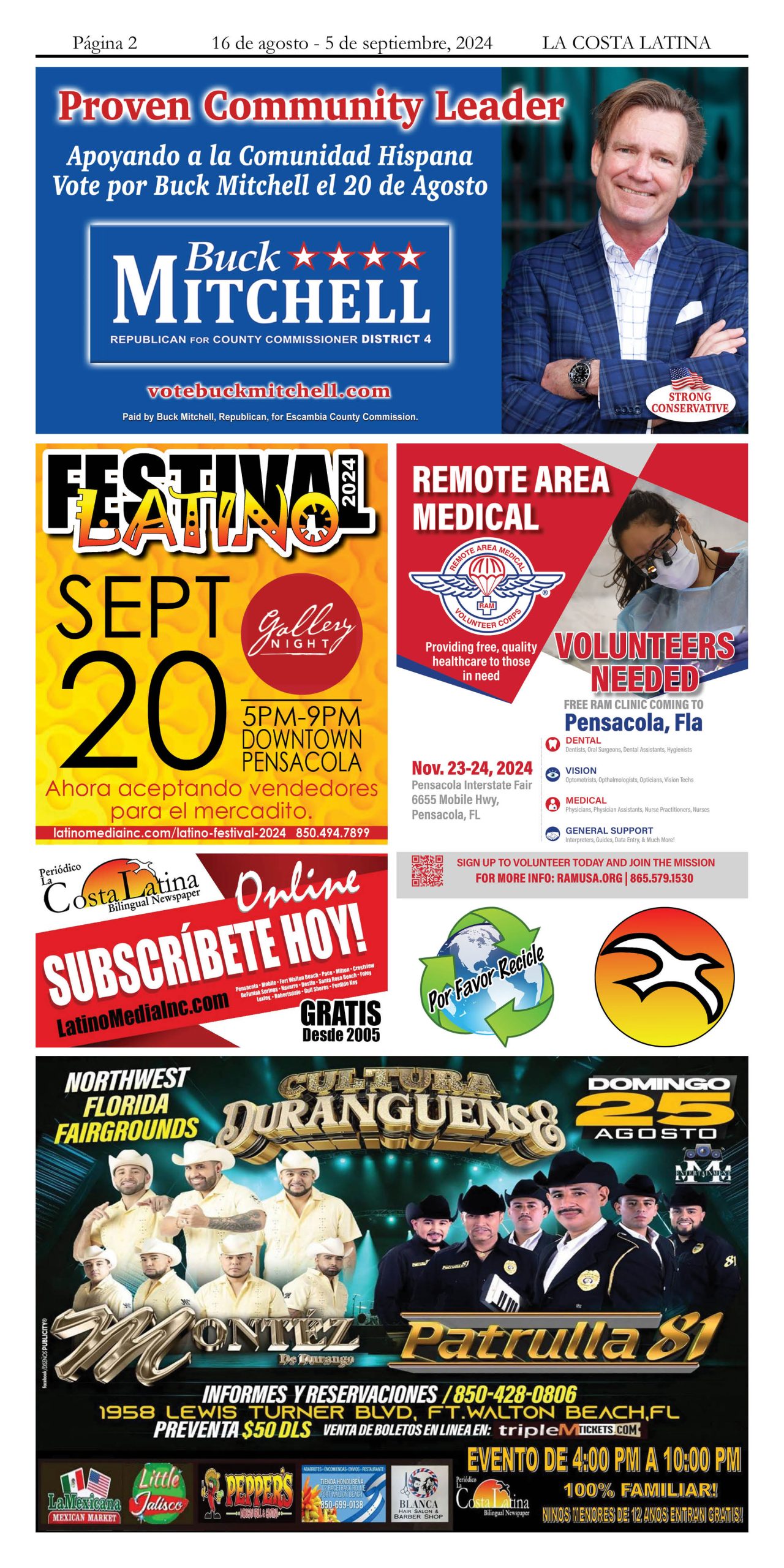 La Costa Latina August 16 - September 5, 2024 Page 2