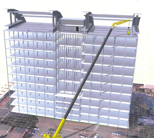 Rendering of construction work