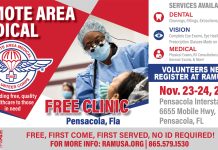 Remote Area Medical (RAM) clinic event flyer