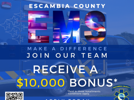 Escambia County recruitment bonus offer of $10,000