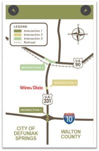 Map of Hwy 331 construction area