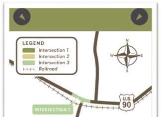 Map of Hwy 331 construction area