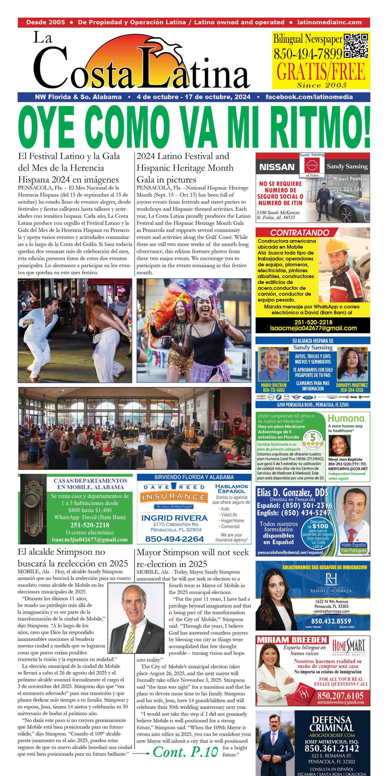 La Costa Latina October 4 - October 17, 2024 Page 1