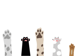 Illustration of cat and dog paws