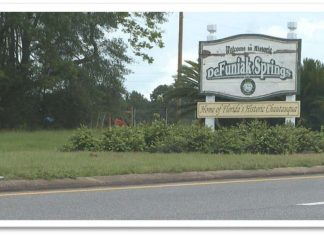 Welcome to DeFuniak Springs sign