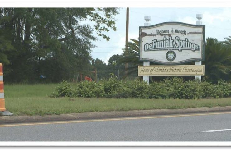 Welcome to DeFuniak Springs sign