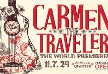 Carmen the Traveler World Premier, November 7, 2024, Pensacola, FL