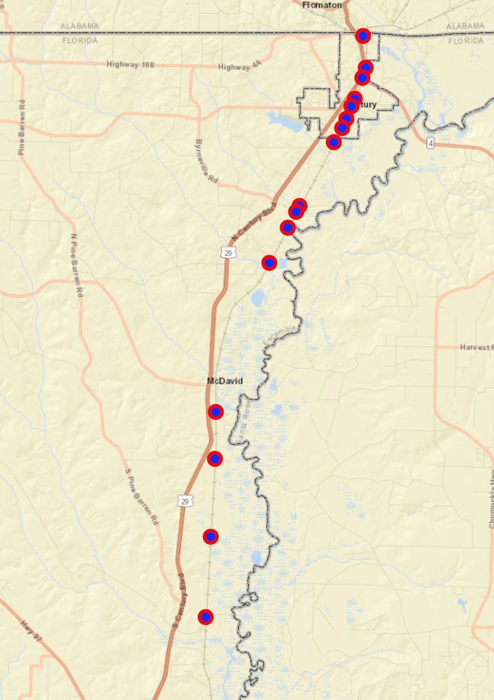 Map of CSX maintenance sites