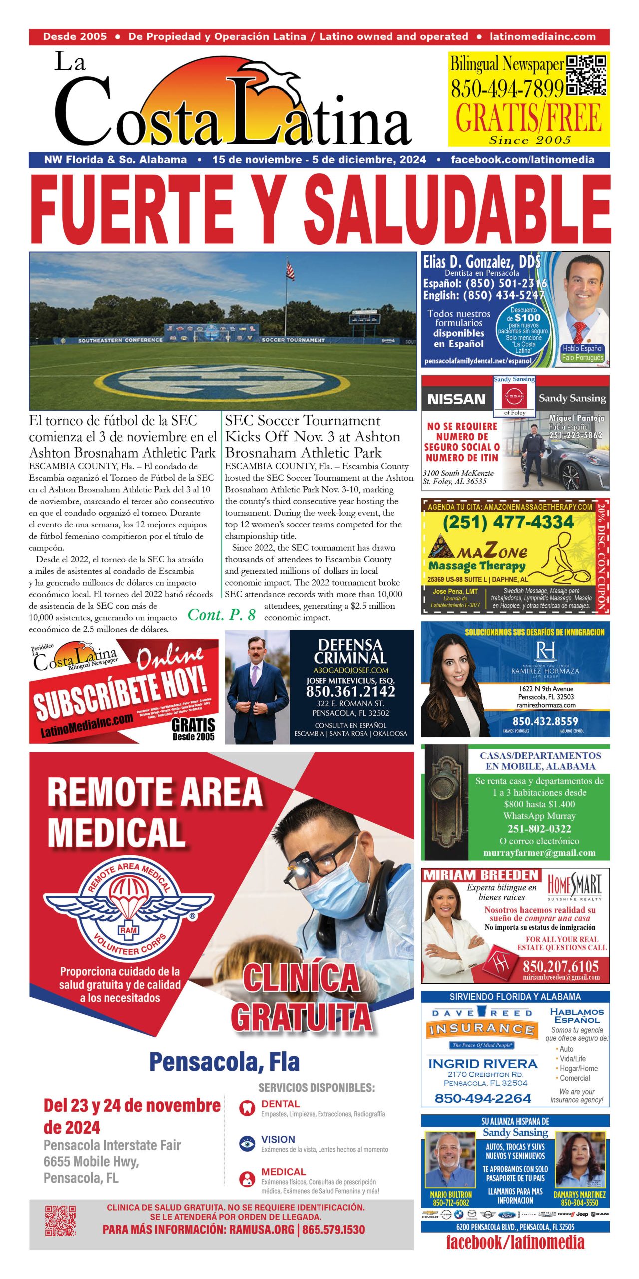 La Costa Latina November 15 - December 5, 2024 Page 1