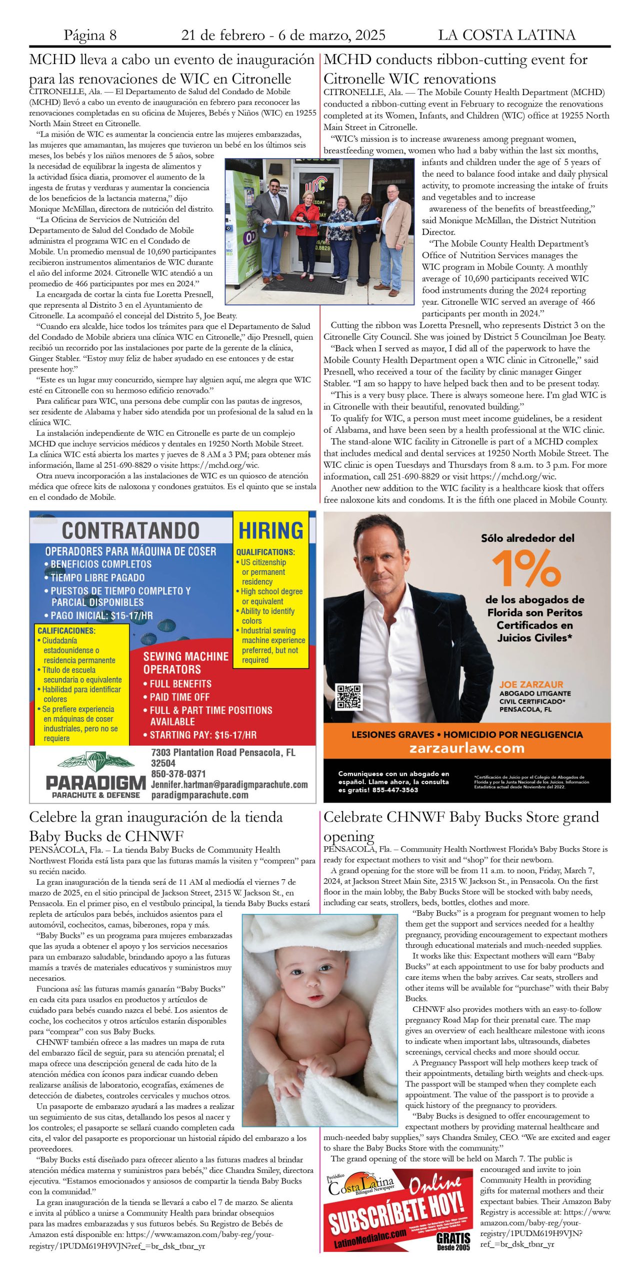 La Costa Latina February 21 - March 6, 2025 Page 8