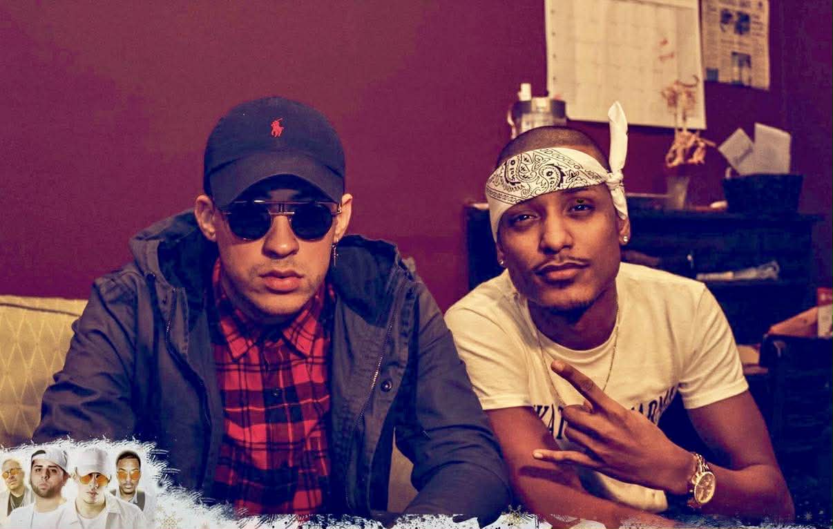 Photo of Bad Bunny and DJ Lecz promoting Bad Bunny's show in Fort Walton Beach in 2016.