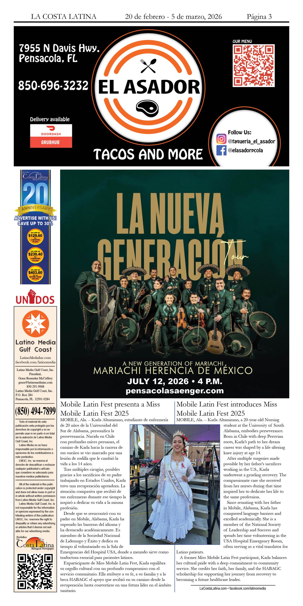 La Costa Latina, February 20 - March 5, 2026, Page 8