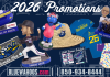 Los Blue Wahoos anuncian su calendario promocional preliminar para la noche temática de 2026 y sus sorteos ~ Blue Wahoos announce 2026 preliminary theme night and giveaway schedule Wahoos season flyer