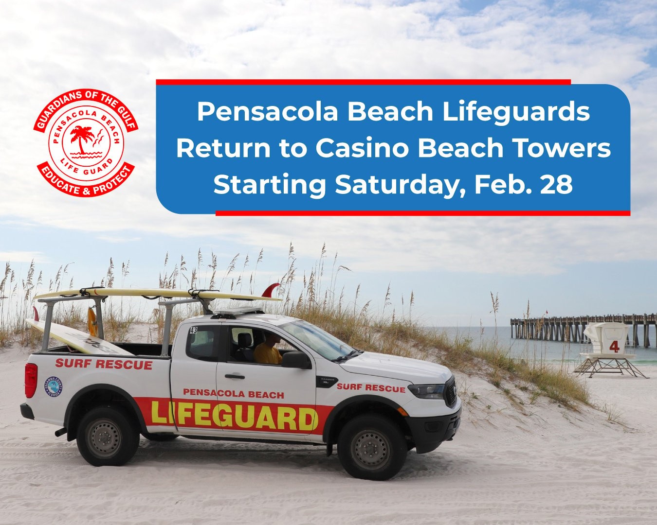 Lifeguard vehicle on the beach