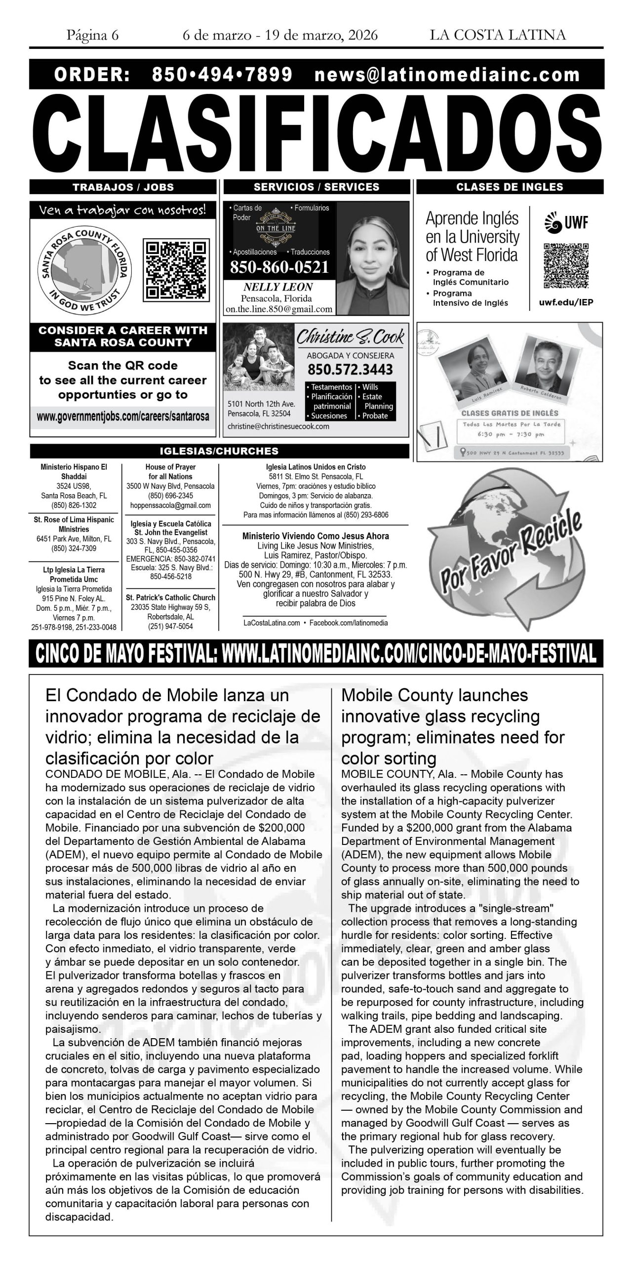 La Costa Latina, March 6 - March 19, 2026, Page 6
