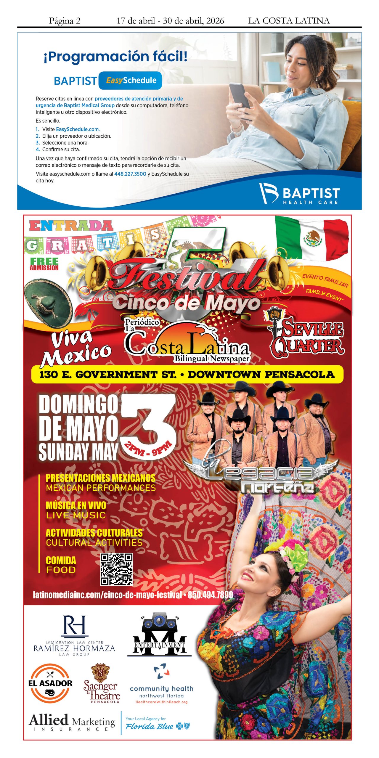 La Costa Latina, April 16 - April 30, 2026, Page 2