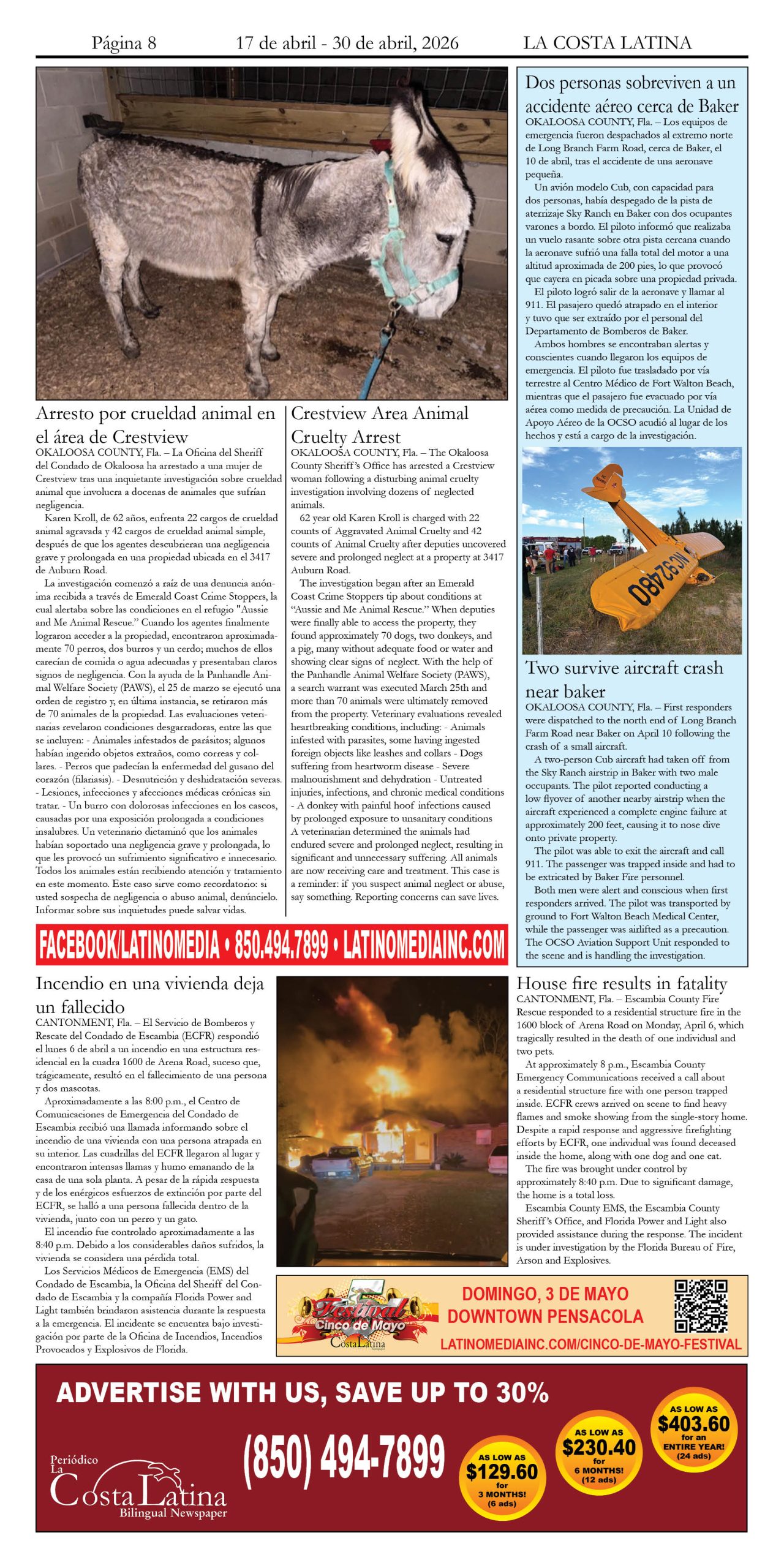 La Costa Latina, April 16 - April 30, 2026, Page 8