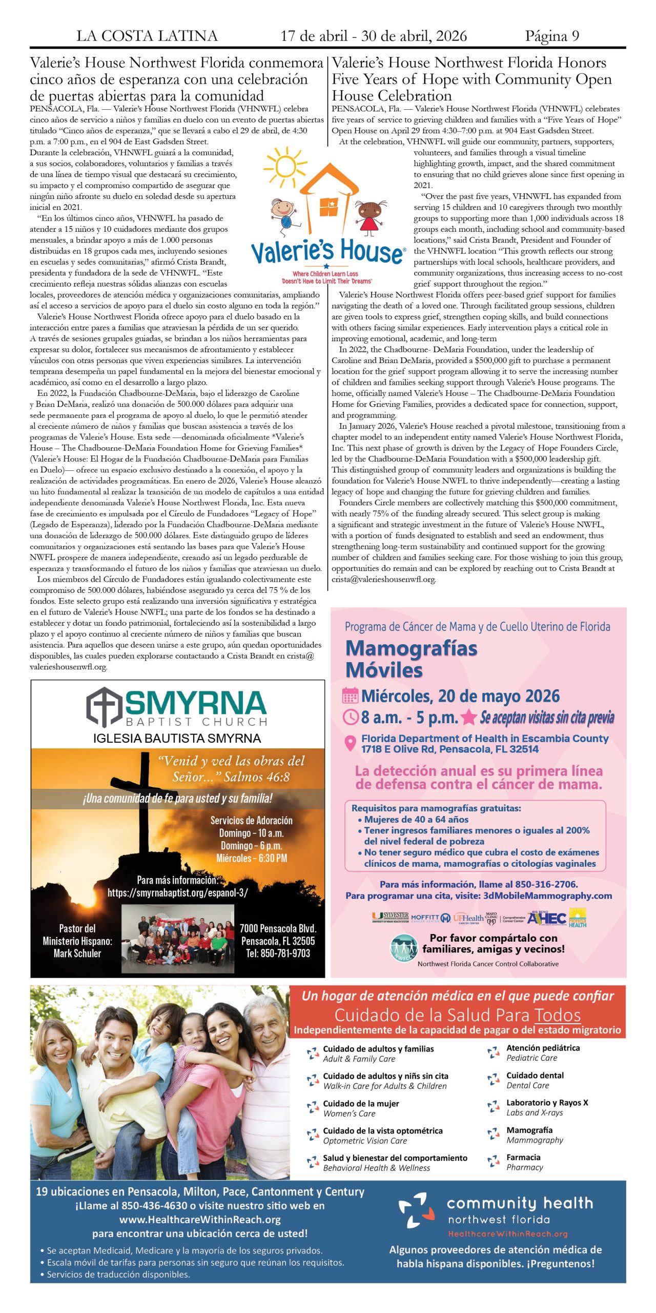 La Costa Latina, April 16 - April 30, 2026, Page 9