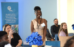 Student receiving a scholarship 