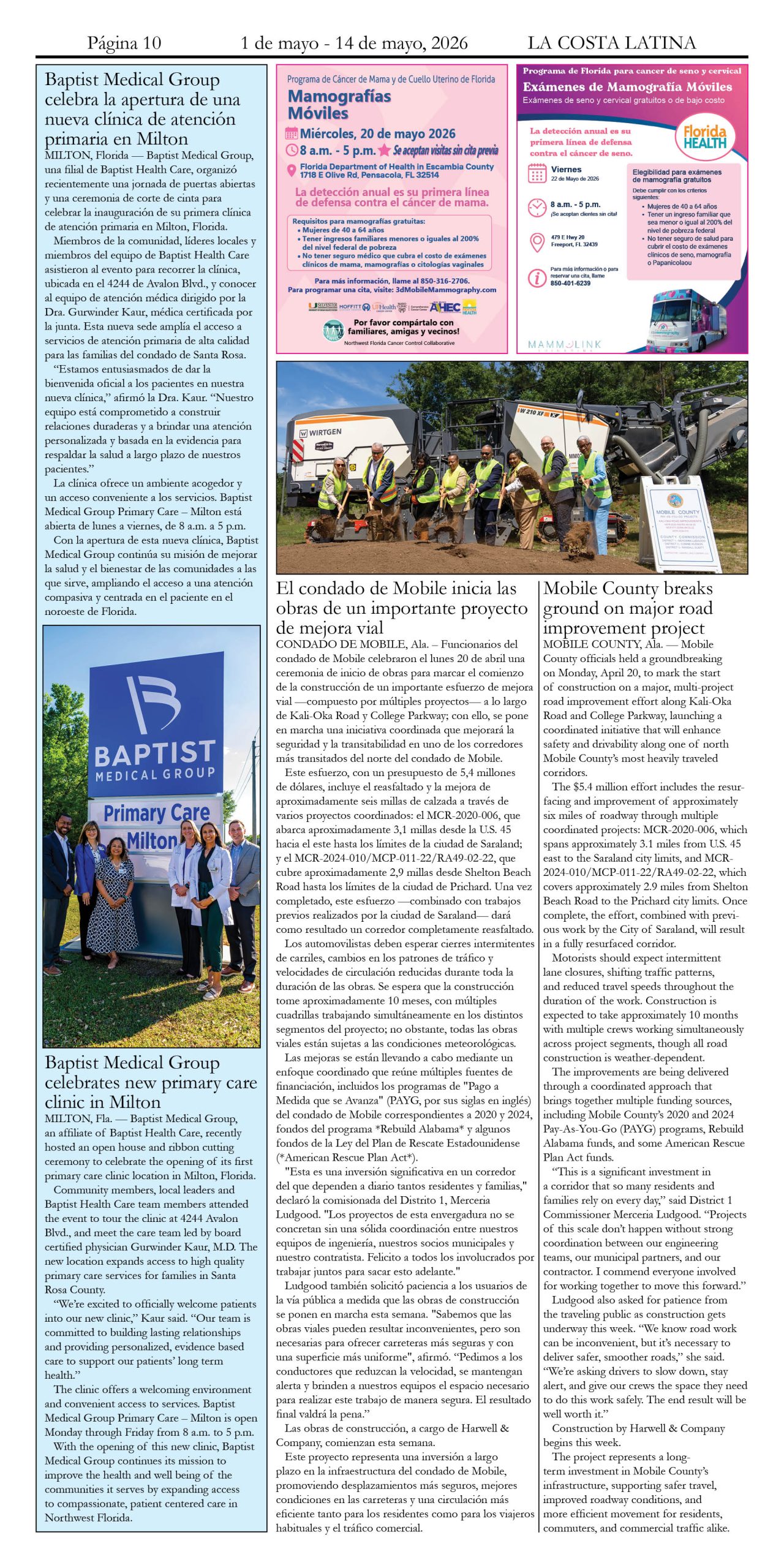 La Costa Latina May 1 - May 14, Page 10
