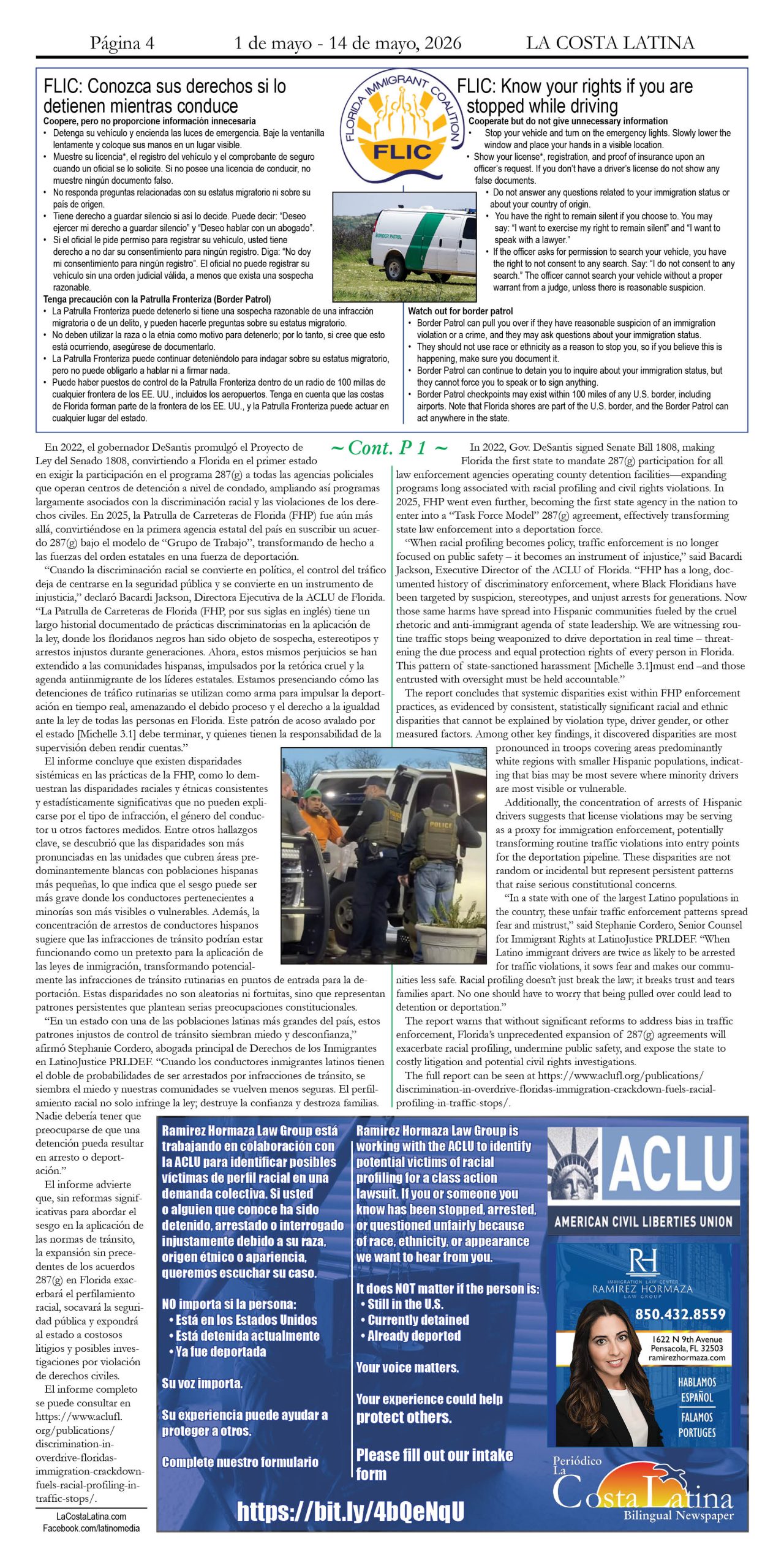 La Costa Latina May 1 - May 14, Page 4