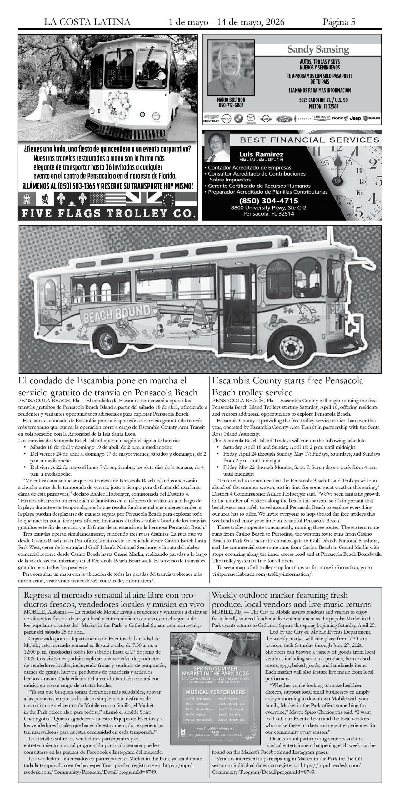 La Costa Latina May 1 - May 14, Page 5