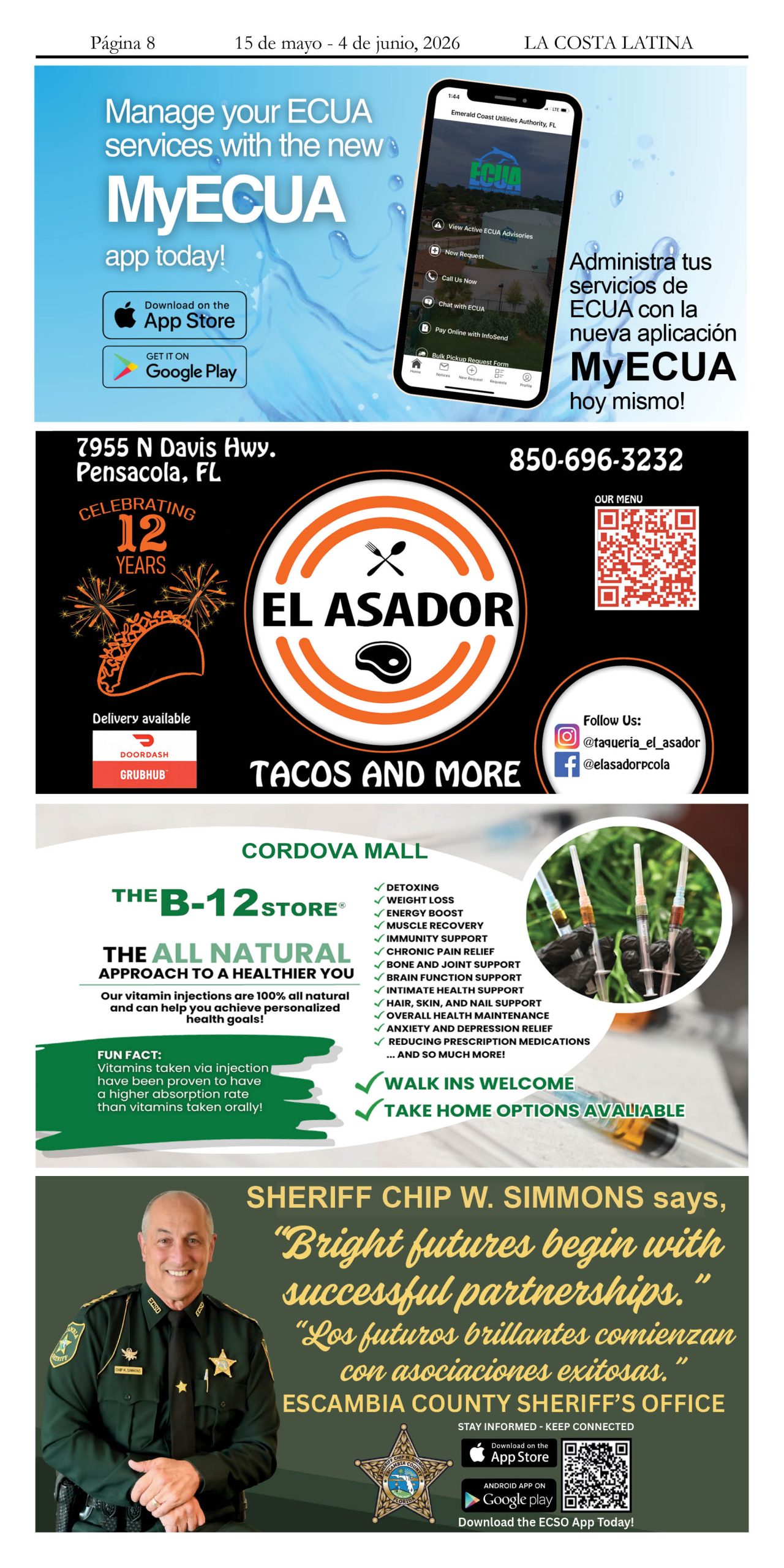 La Costa Latina May 15 - June 4 edition, Page 8