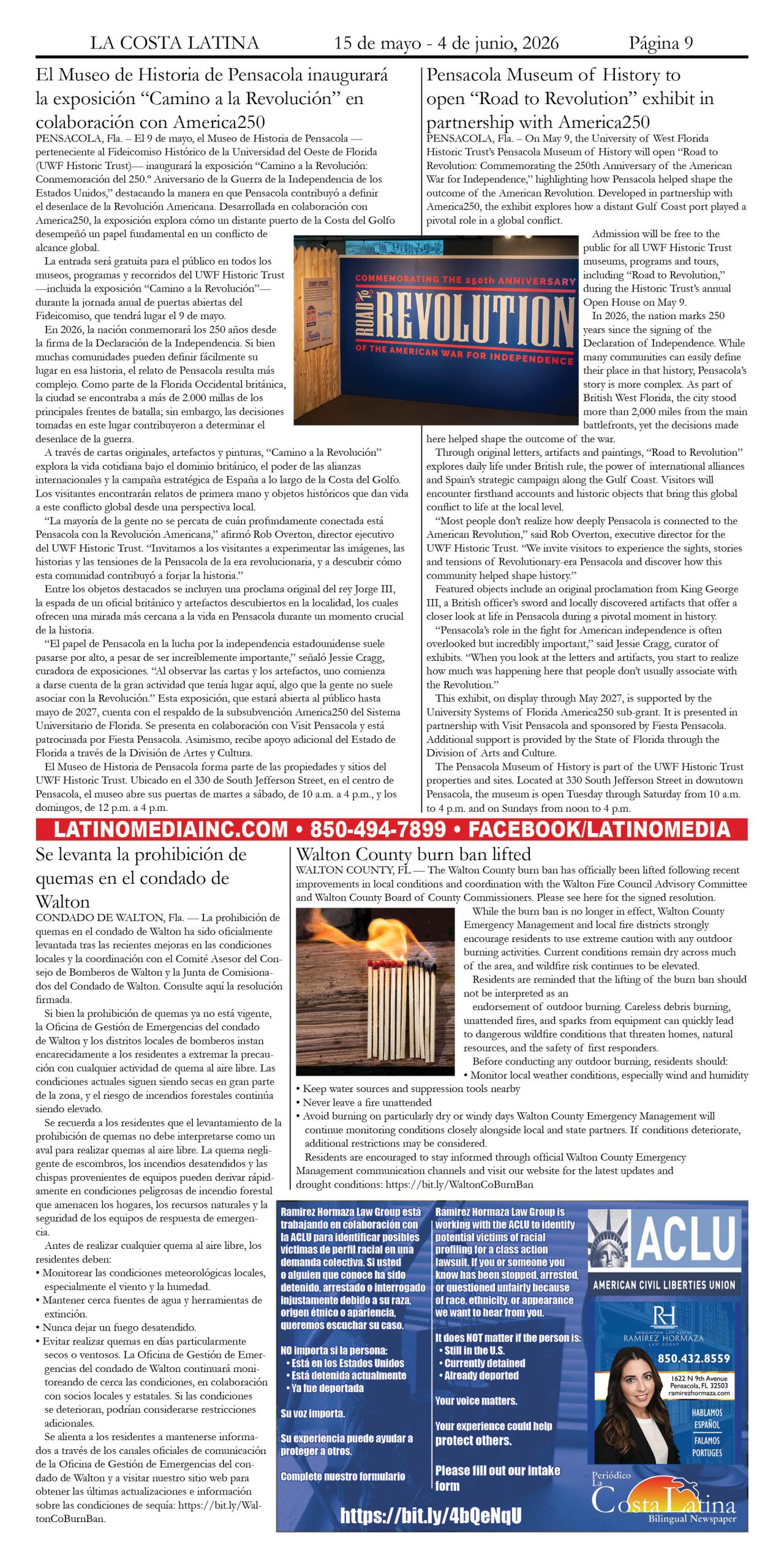 La Costa Latina May 15 - June 4 edition, Page 9