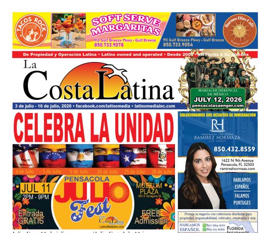 La Costa Latina July 3 - July 16, 2026 edition, Page 1