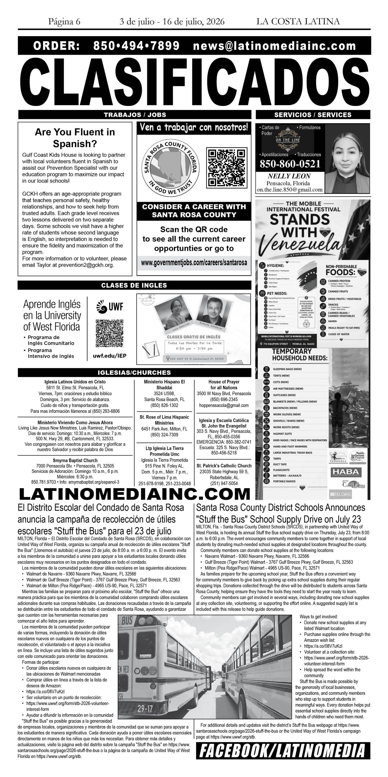 La Costa Latina July 3 - July 16, 2026 edition, Page 6