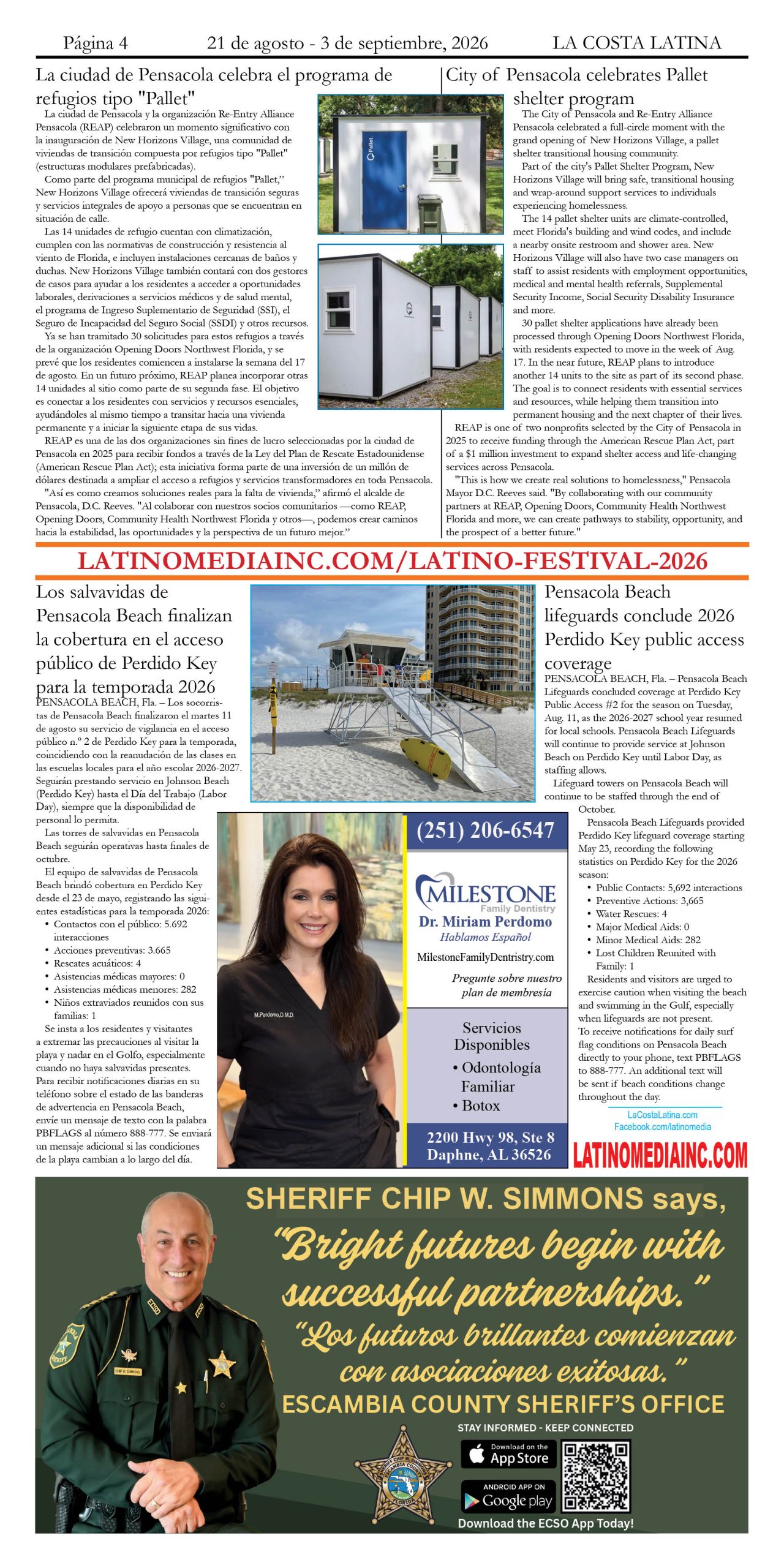 La Costa Latina, August 21 - September 3, 2026, Page 4