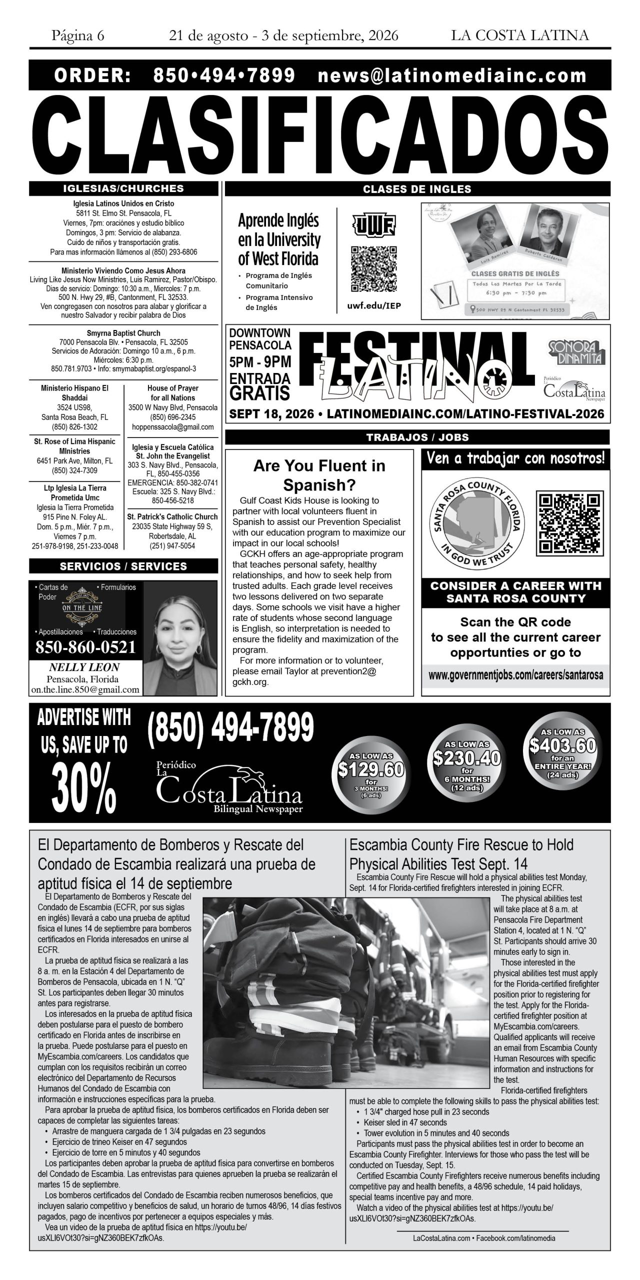 La Costa Latina, August 21 - September 3, 2026, Page 6