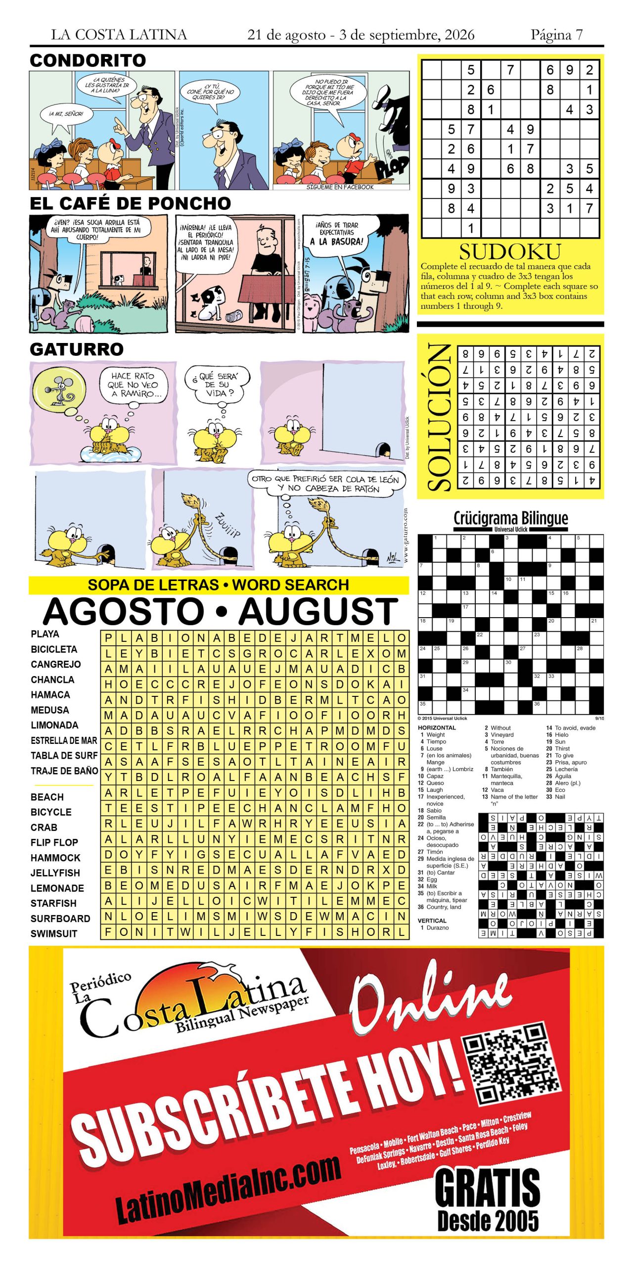 La Costa Latina, August 21 - September 3, 2026, Page 7