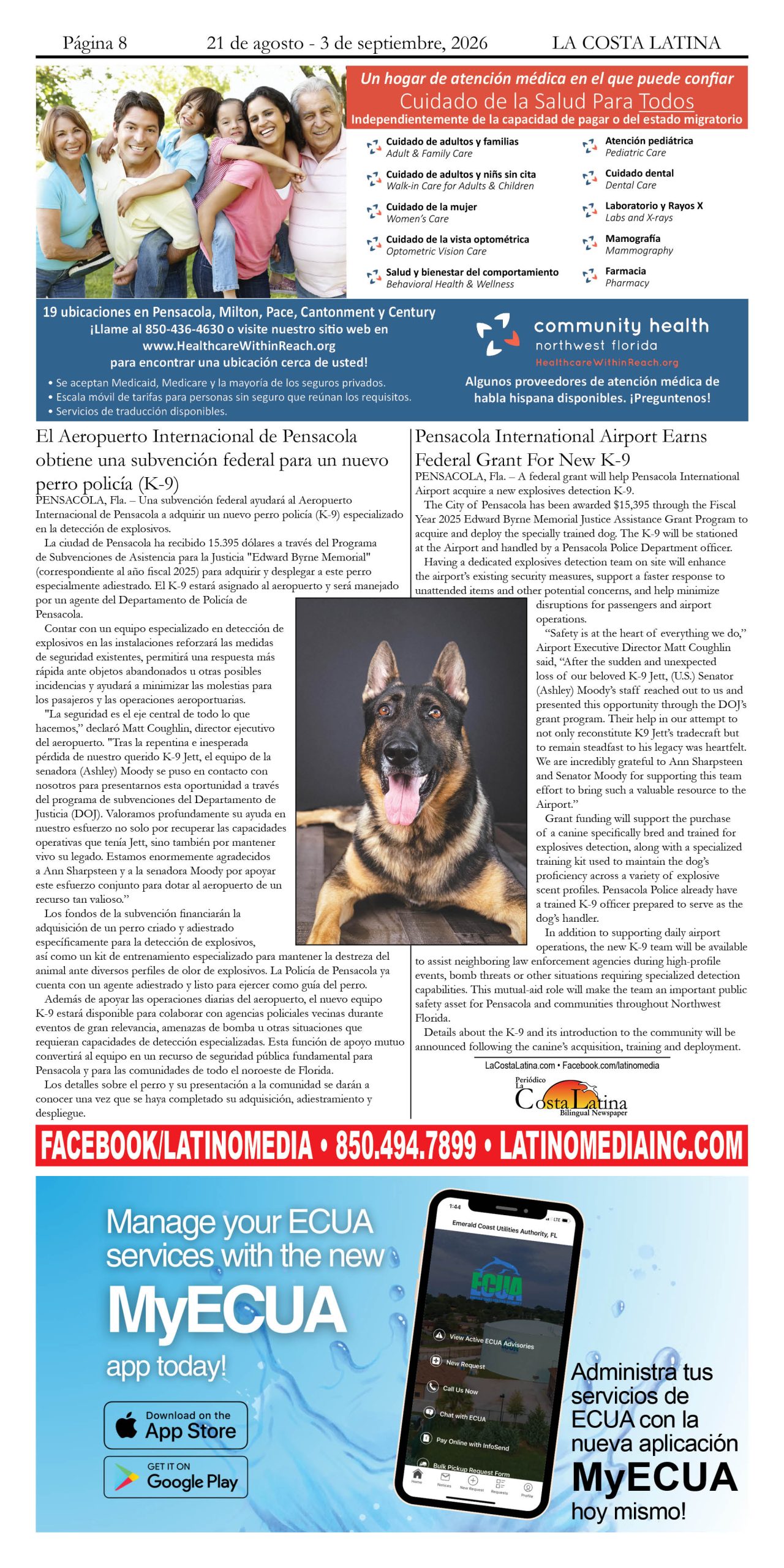 La Costa Latina, August 21 - September 3, 2026, Page 8