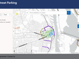 Screenshot of Mobile's interactive map