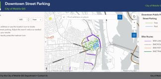 Screenshot of Mobile's interactive map
