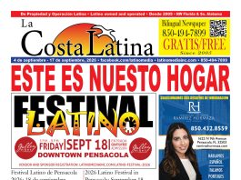 La Costa Latina September 4 - 17, 2026 edition, Page 1