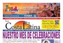 September 18 – October 1, 2026 La Costa Latina, September 18 - October 1 edition, Page 1