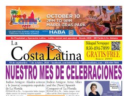 La Costa Latina, September 18 - October 1 edition, Page 1