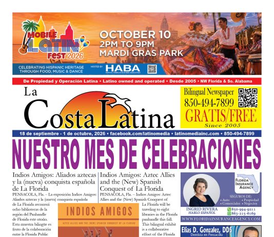 La Costa Latina, September 18 - October 1 edition, Page 1