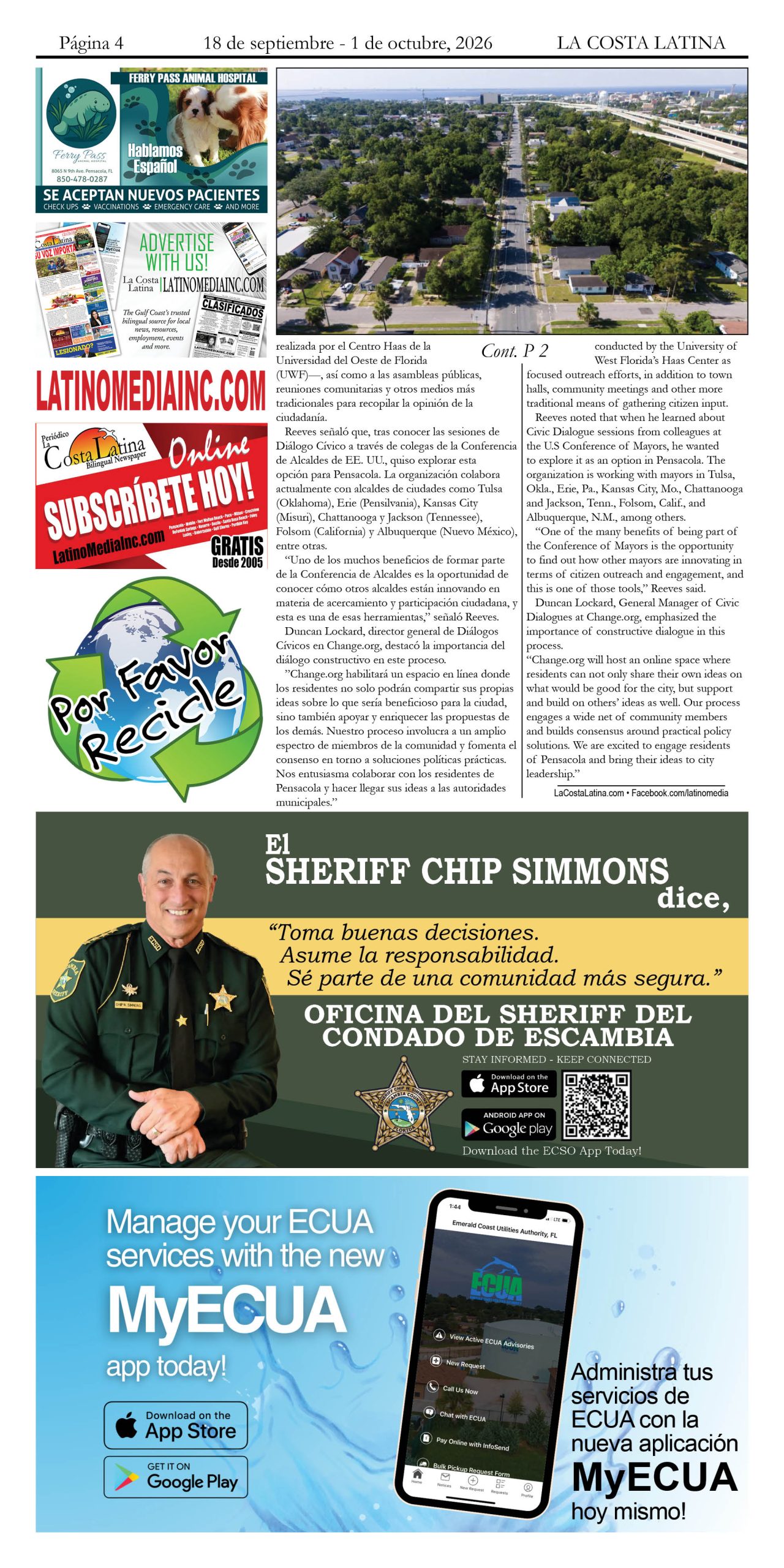 La Costa Latina, September 18 - October 1 edition, Page 4