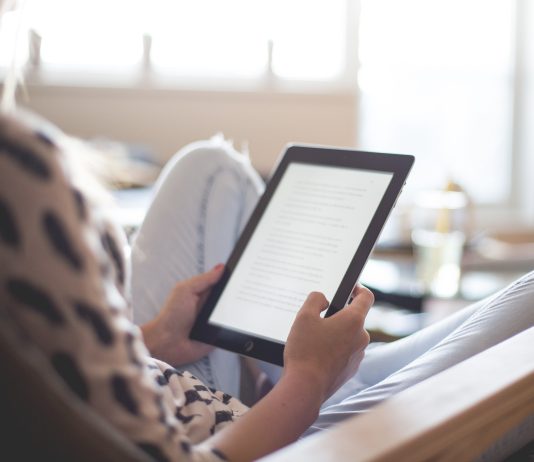 person using a tablet