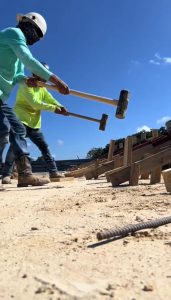 Construction workers on jobsite