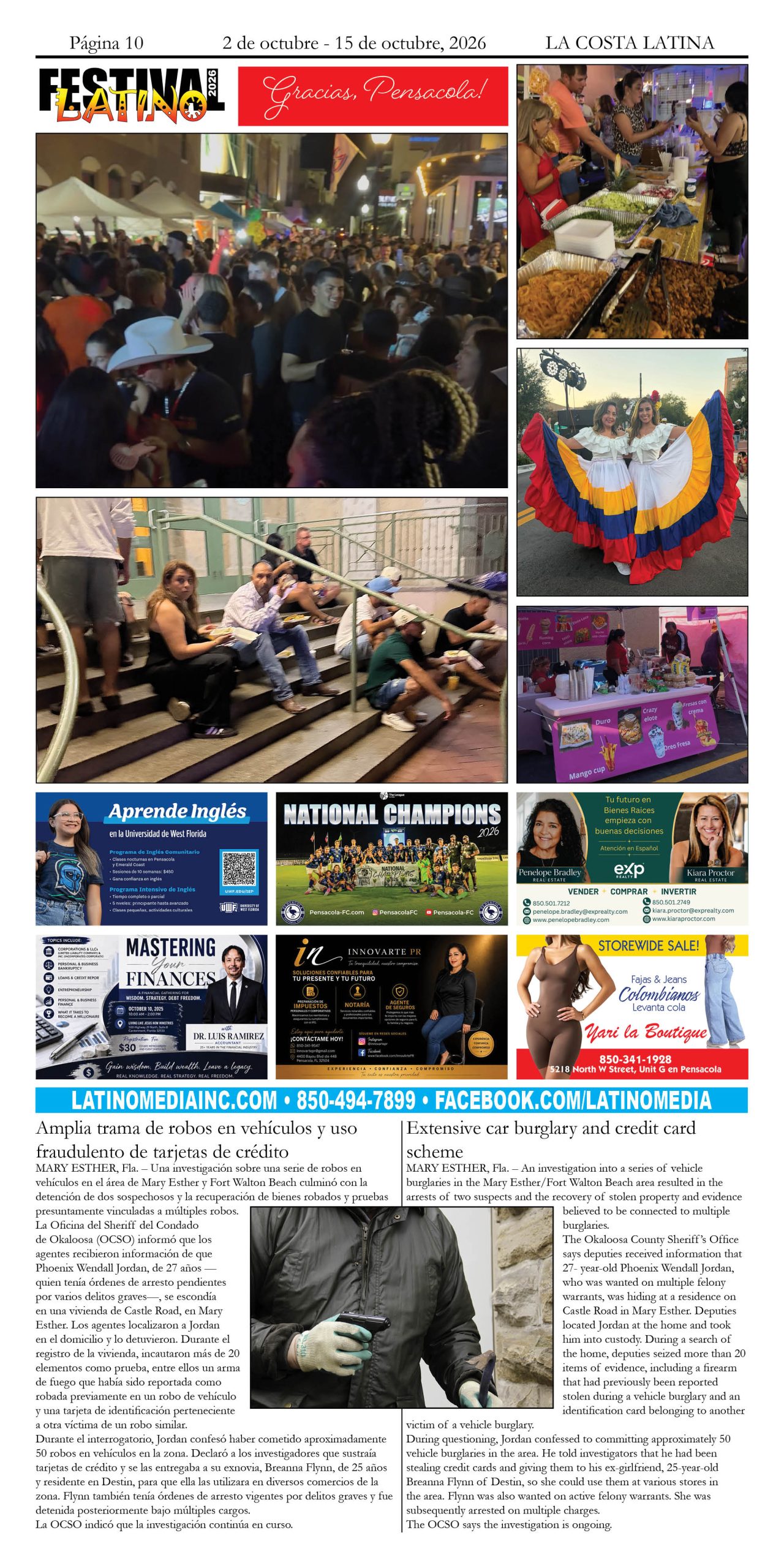 La Costa Latina, October 2 - October 15 edition, Page 10