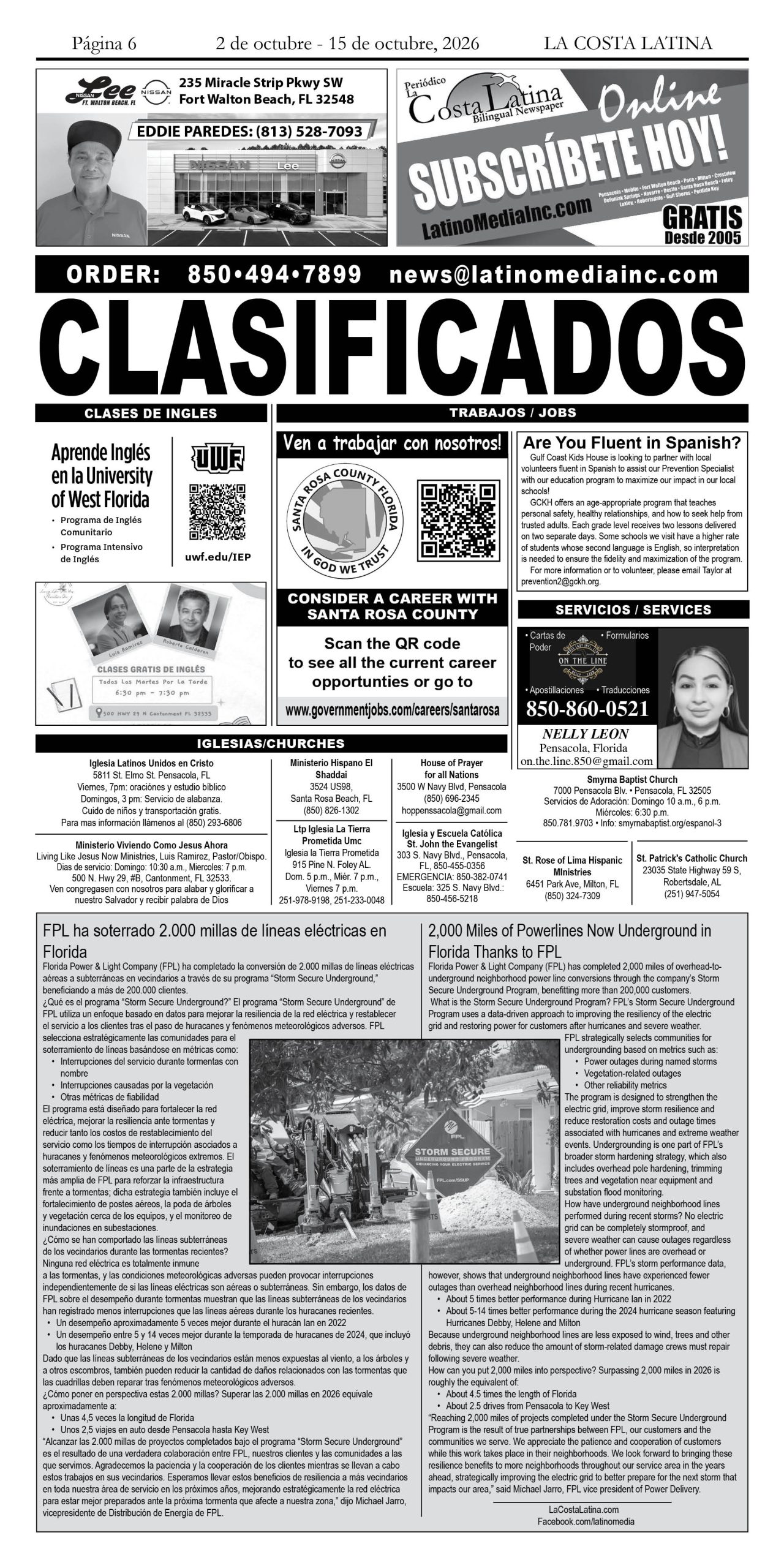 La Costa Latina, October 2 - October 15 edition, Page 6
